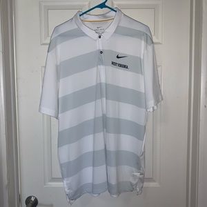 WVU Mountaineers dri-fit striped polo